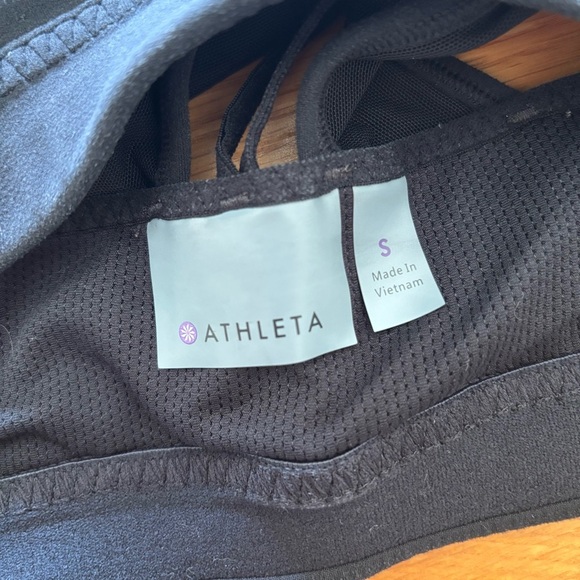Athleta Powervita Transcendence strappy back sports Bra black size small - Picture 4 of 4